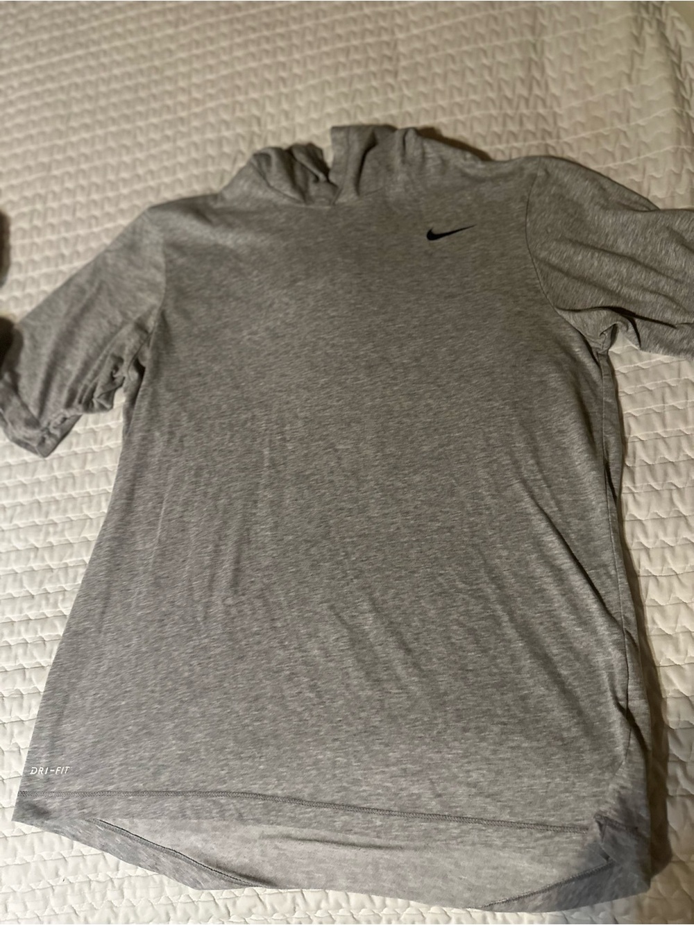 Nike Gray Short Sleeve Dri-FIT Hooded Tee